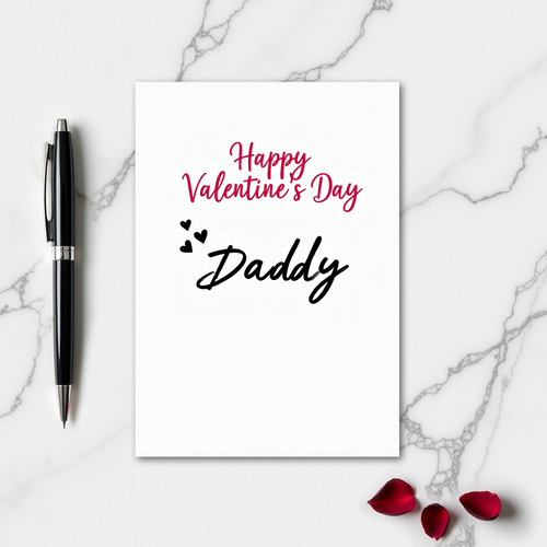 Valentines Day Card For Daddy