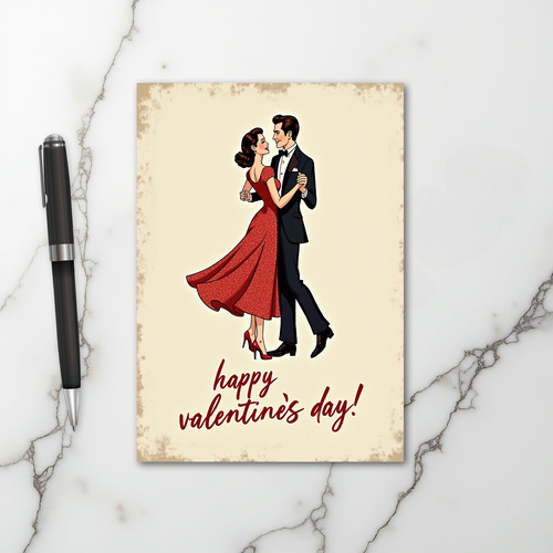 Valentines Day Couple Dance Card