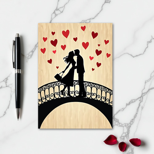 Valentines Day Couple Kiss Card