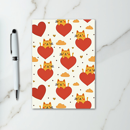 Valentines Day Cute Heart Cat Card