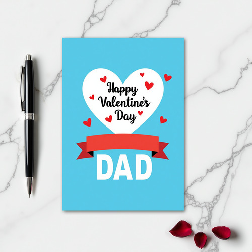 Valentines Day Dad Hearts Card