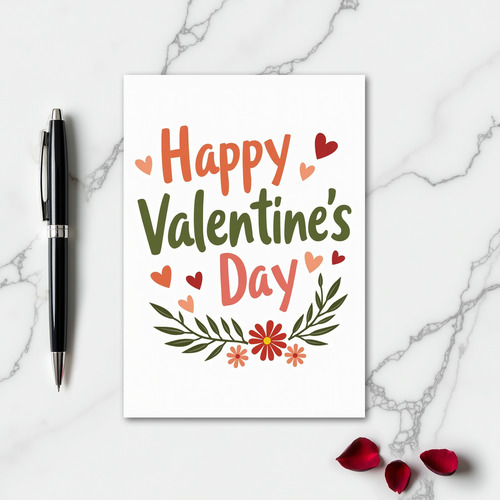 Valentines Day Floral Card
