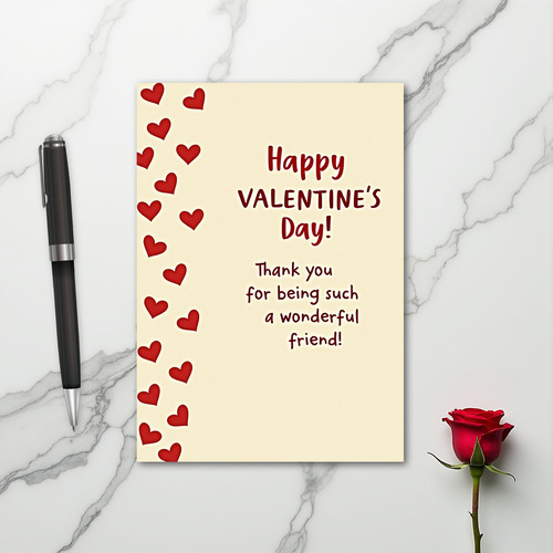 Valentines Day Friend Thank You Card