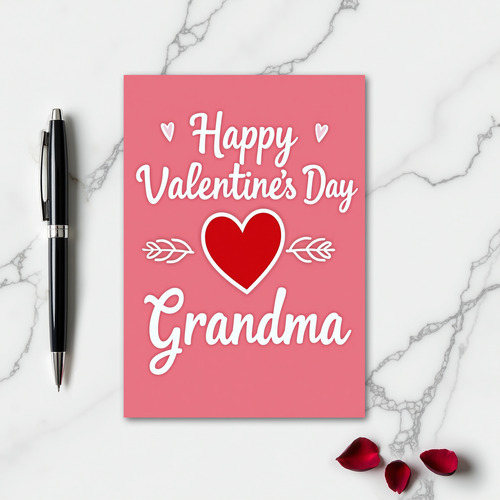 Valentines Day Grandma Heart Card