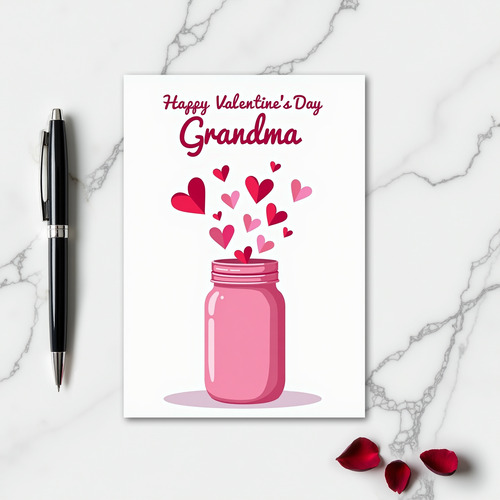 Valentines Day Grandma Hearts Card