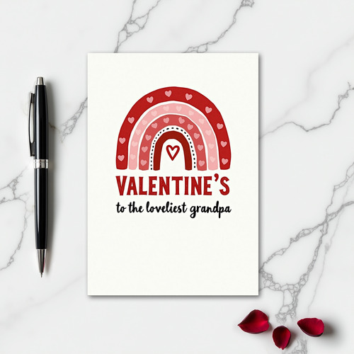 Valentines Day Grandpa Hearts Card