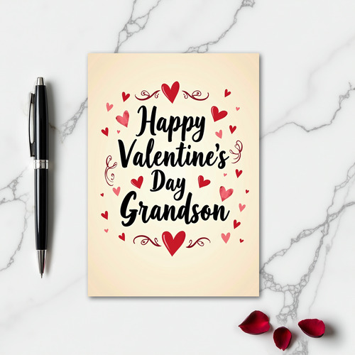 Valentines Day Grandson Love Card