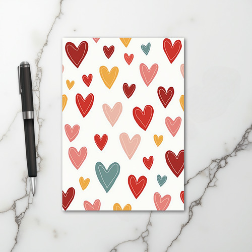 Valentines Day Heart Pattern Card