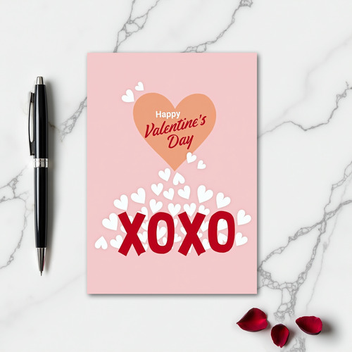 Valentines Day Heartfelt Xoxo Card