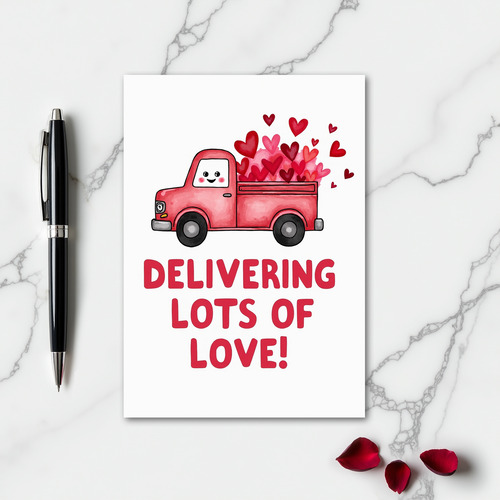 Valentines Day Hearts Delivery Card