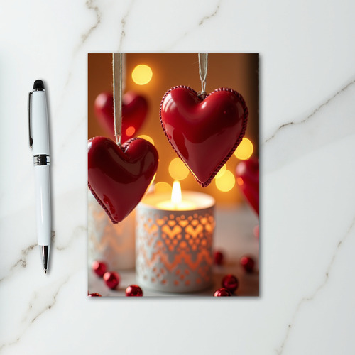 Valentines Day Hearts Glow Card