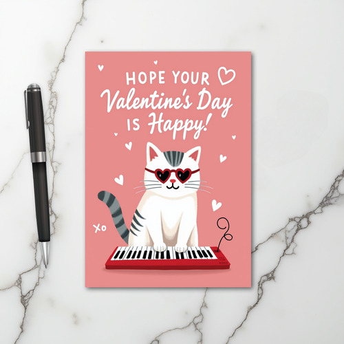 Valentines Day Kitty Love Song Card