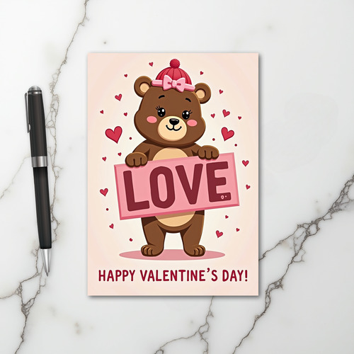 Valentines Day Love Bear Card