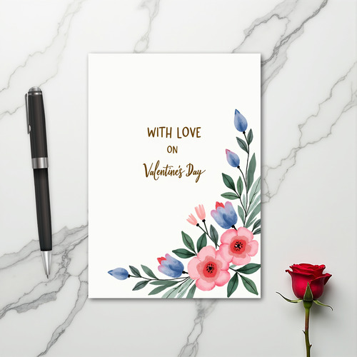 Valentines Day Love Flower Card