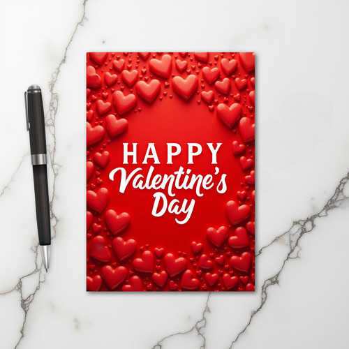 Valentines Day Love Hearts Card