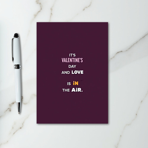 Valentines Day Love Is In The Air Card
