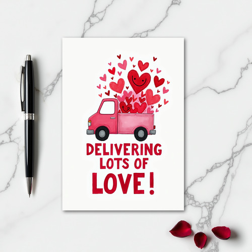 Valentines Day Love Truck Card