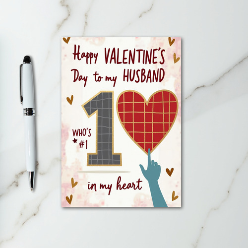Valentines Day Number 1 Husband Card