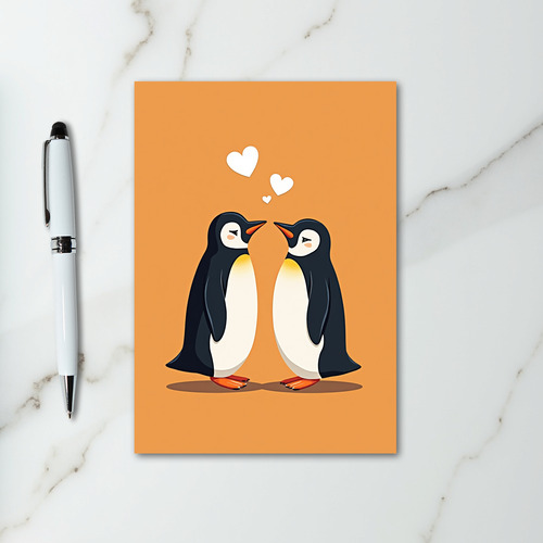 Valentines Day Penguin Love Card