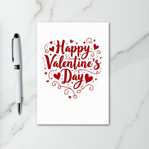 Valentines Day Red 3D Heart Card