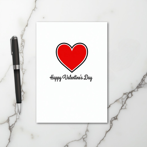 Valentines Day Red Heart Card