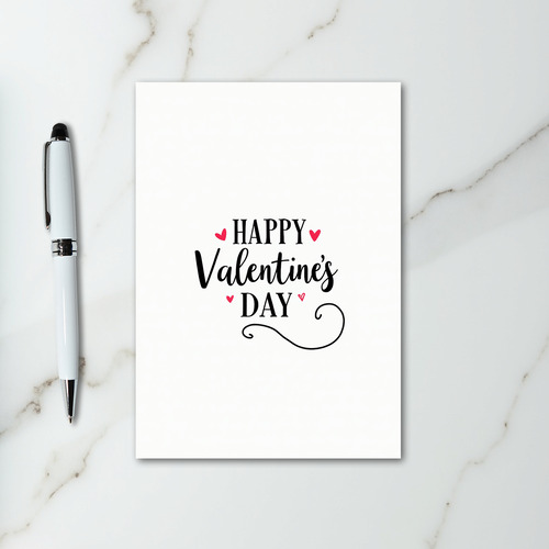 Valentines Day Red Hearts Card