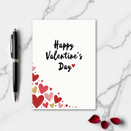 Valentines Day Retro Vector Art Card