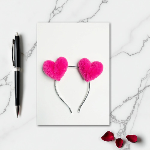 Valentines Fluffy Hearts Card