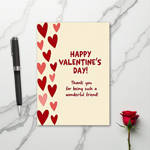 Valentines Friend Thank You Card