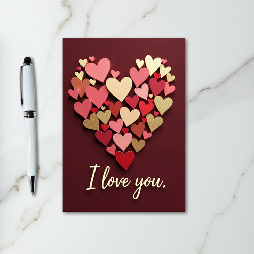 Valentines Glitter Heart Card