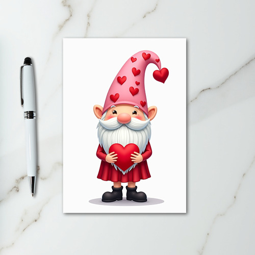 Valentines Gnome Heart Card