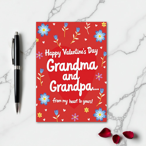 Valentines Grandma And Grandpa Card