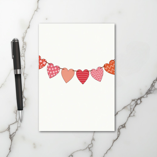Valentines Heart Banner Card