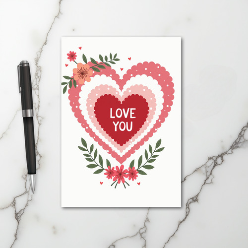 Valentines Heart Love You Card