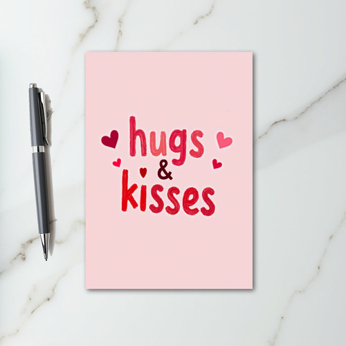 Valentines Hugs And Kisses Card
