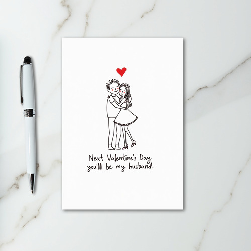 Valentines Husband Proposal Card