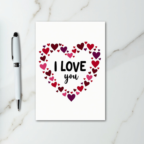 Valentines I Love You Hearts Card