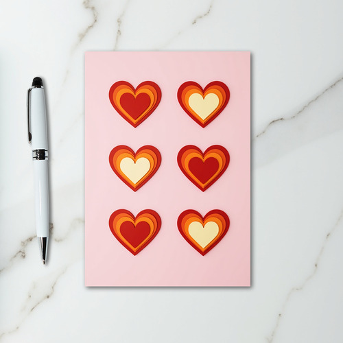Valentines Layered Hearts Card