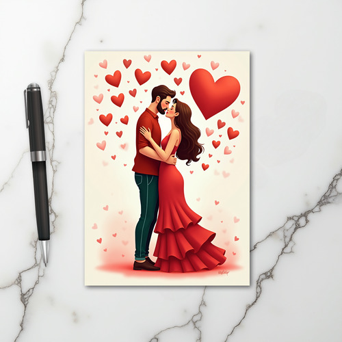 Valentines Love Kiss Card