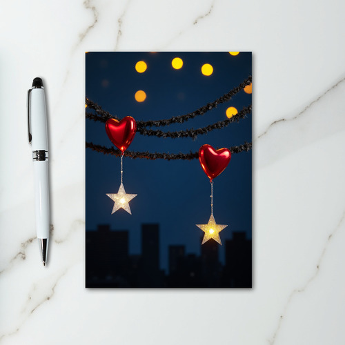 Valentines Love Stars Card