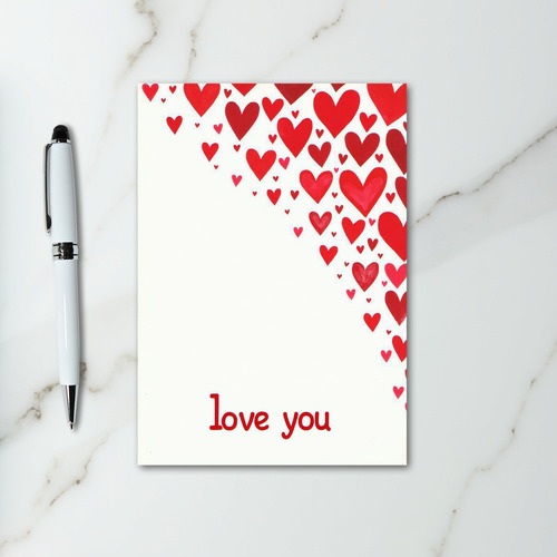 Valentines Love You Hearts Card