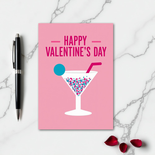 Valentines Martini Fun Card