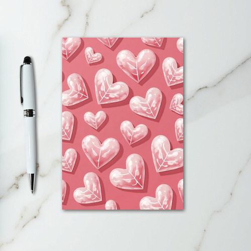 Valentines Pink Hearts Card