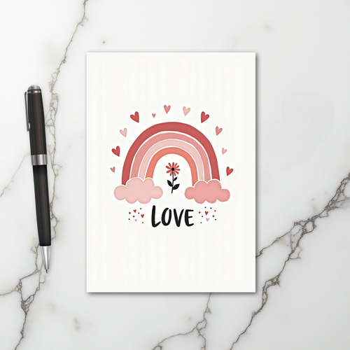 Valentines Rainbow Love Card