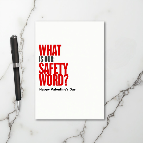 Valentines Safety Word Card