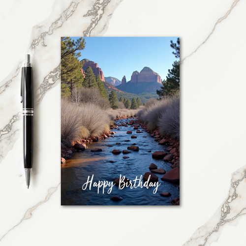 Valley Birthday Scene Card