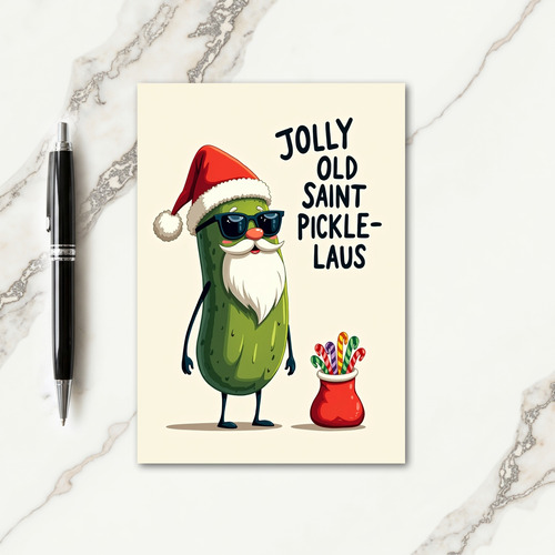 Veggie Character Festive Card