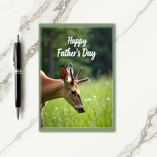 Velvet Antler Fathers Day Scene Card