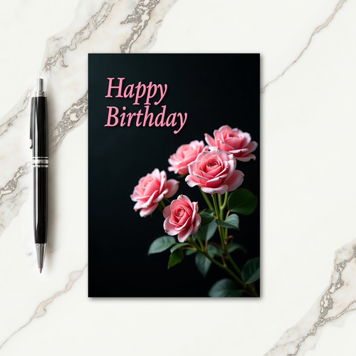 Velvet Backdrop Birthday Card