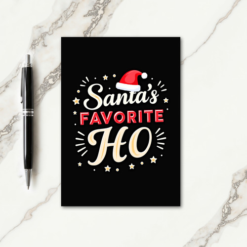 Santas Favorite Ho Christmas Card